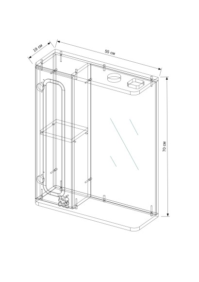 55 Зеркало-шкаф "Samantha 55" 55 Зеркало-шкаф "Samantha 55"