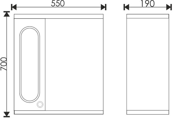 55 Зеркало-шкаф "Samantha 55" 55 Зеркало-шкаф "Samantha 55"