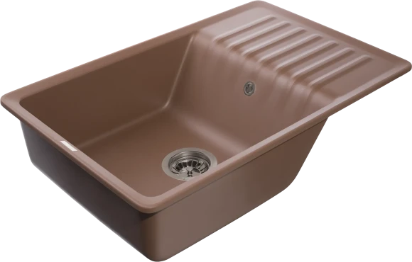 GRANFEST Мойка QUARZ 72  1-чаша+крыло 760*480мм терракот арт.GF-ZW-