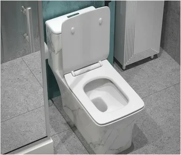 Унитаз-моноблок SM9615 МРАМОР безободковый, сиденье тонкое ДП, арматура (с гофрой и подводкой) 