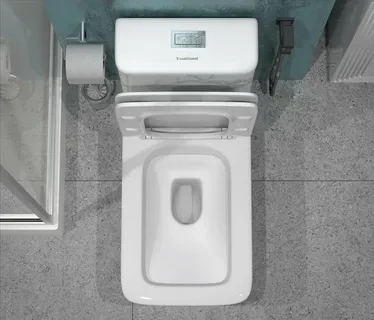 Унитаз-моноблок SM9615 МРАМОР безободковый, сиденье тонкое ДП, арматура (с гофрой и подводкой) 