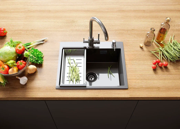 Мойка ULGRAN STEEL 500 Х 450, брашированная сталь