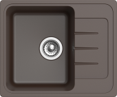 EWIGSTEIN Мойка ELEGANT 45F  1-чаша+крыло 580*480мм шоколад арт.EW-