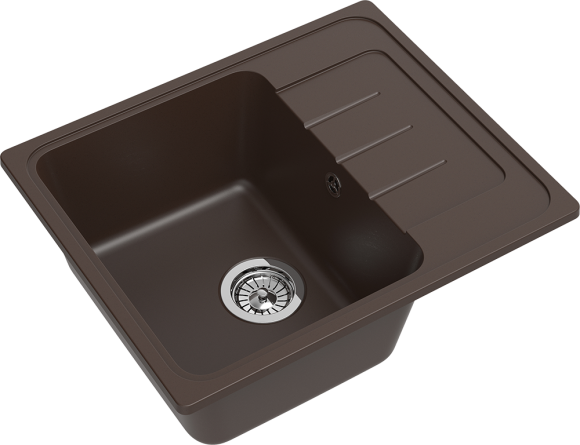 EWIGSTEIN Мойка ELEGANT 45F  1-чаша+крыло 580*480мм шоколад арт.EW-