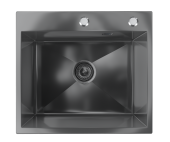Мойка ULGRAN STEEL 500 Х 450, черная брашированная сталь