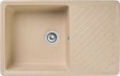 GRANFEST Мойка QUARZ 52  1-чаша+крыло 760*480мм бежевый арт.GF-ZL-