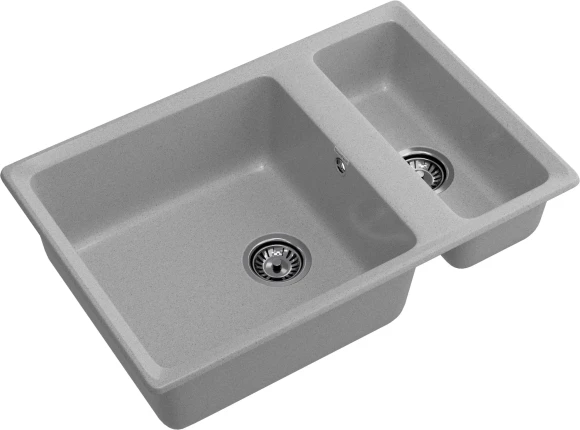 GRANFEST Мойка LEVEL 760K  1,5-чаши 760*500 серый арт.GF-