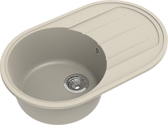 EWIGSTEIN Мойка ELEGANT R50F  1-чаша+крыло 752*470мм бежевый арт.EW-