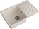 GRANFEST Мойка QUARZ 52  1-чаша+крыло 760*480мм белый арт.GF-ZL-
