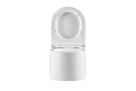 Унитаз подвесной K405 безободковый, сиденье тонкое ДП, крепления 