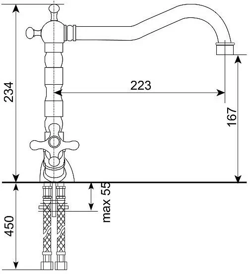 Смеситель Ulgran U-014, бронза Смеситель Ulgran U-014, бронза