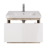 Тумба PERFECTO, 70 см, подвесная, 1 ящик, дуб эврика/белый глянец Тумба PERFECTO, 70 см, подвесная, 1 ящик, дуб эврика/белый глянец