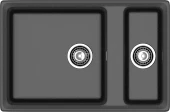 GRANFEST Мойка LEVEL 760K  1,5-чаши 760*500 черный арт.GF- GRANFEST Мойка LEVEL 760K  1,5-чаши 760*500 черный арт.GF-