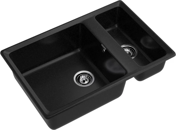 GRANFEST Мойка LEVEL 760K  1,5-чаши 760*500 черный арт.GF-