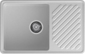 GRANFEST Мойка QUARZ 52  1-чаша+крыло 760*480мм серый арт.GF-ZL-