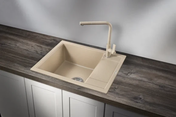 6002, ПЕСОК, кухонная мойка, кварц