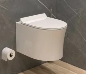 Унитаз подвесной K51 безободковый, сиденье тонкое ДП, крепления Унитаз подвесной K51 безободковый, сиденье тонкое ДП, крепления