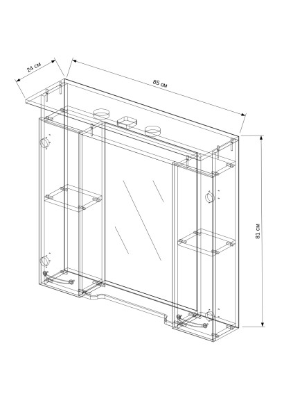 85 Зеркало-шкаф "Gretta 85"