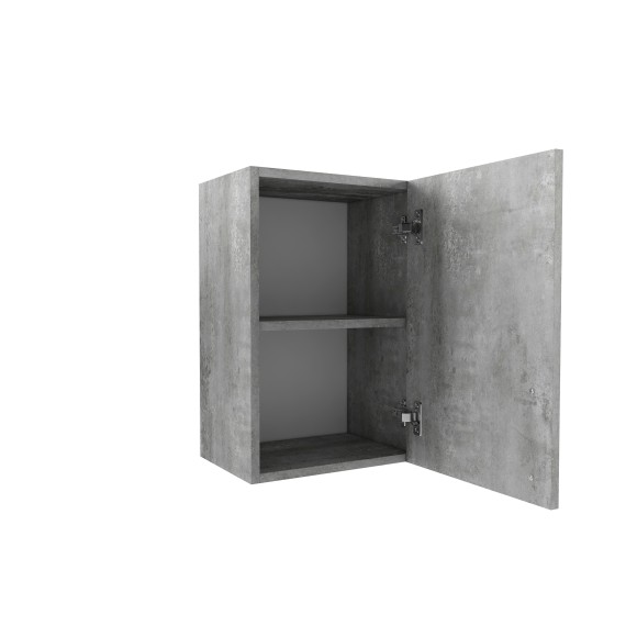 400 Шкаф навесной для посуды с полкой - Цемент светлый