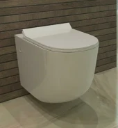 Унитаз подвесной K43 безободковый, сиденье тонкое ДП, крепления Унитаз подвесной K43 безободковый, сиденье тонкое ДП, крепления