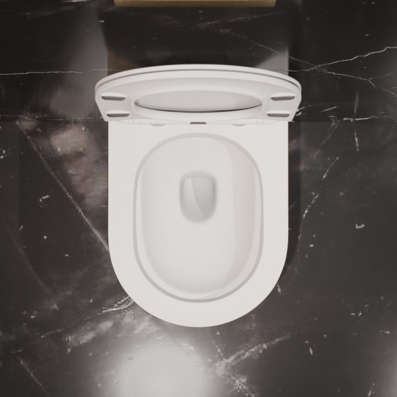 Унитаз подвесной K703G золотой безободковый, сиденье тонкое ДП, крепления 