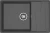 GRANFEST Мойка LEVEL 760L  1-чаша+крыло 760*500 графит арт.GF-