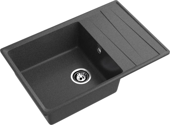 GRANFEST Мойка LEVEL 760L  1-чаша+крыло 760*500 графит арт.GF-