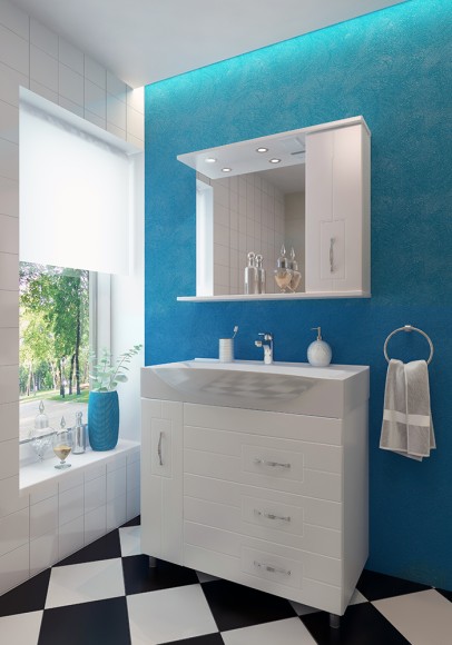 85 Зеркало-шкаф "Alegra 85" правое 85 Зеркало-шкаф "Alegra 85" правое