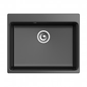 Мойка кухонная RIVELATO Axel 60, 620x510, Х-60 антрацит, кварц