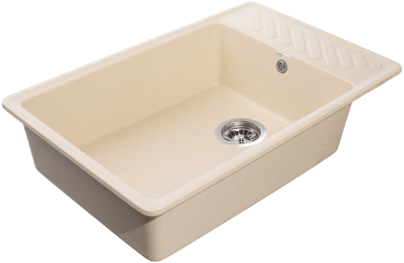 GRANFEST  Мойка QUARZ 51  1-чаша+крыло 760*480мм бежевый арт.GF-ZL-