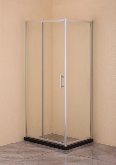 EG2B Душевое ограждение прямоугольное EvaGold 120х80, профиль черный матовый, прозрачное стекло