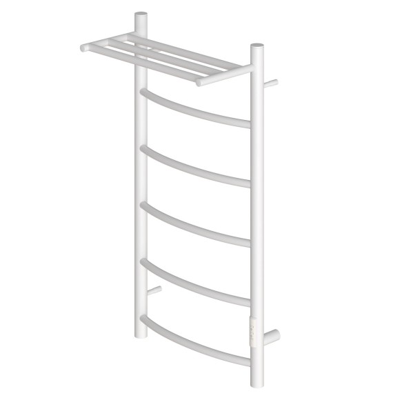 Полотенцесушитель электрический Point Афина PN04848PW П5 400x800 с полкой, диммер справа, белый Полотенцесушитель электрический Point Афина PN04848PW П5 400x800 с полкой, диммер справа, белый