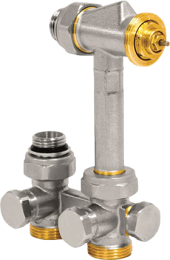 Узел нижнего подключения Jaga 1/2&quot;х3/4&quot;, Н-образный, термостатический, прямой