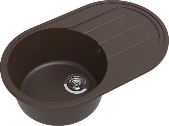 EWIGSTEIN Мойка ELEGANT R50F  1-чаша+крыло 752*470мм шоколад арт.EW-