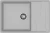 GRANFEST Мойка LEVEL 760L  1-чаша+крыло 760*500 серый арт.GF-