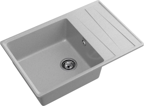 GRANFEST Мойка LEVEL 760L  1-чаша+крыло 760*500 серый арт.GF-