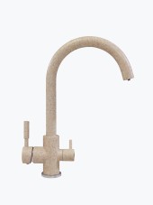 Смеситель кухонный POLYGRAN Элара Дуо (Песочный №302) Смеситель кухонный POLYGRAN Элара Дуо (Песочный №302)