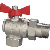 Кран шаровый 1/2" НР х 1/2" ВР угловой с полусгоном "бабочка" Comtek Кран шаровый 1/2" НР х 1/2" ВР угловой с полусгоном "бабочка" Comtek