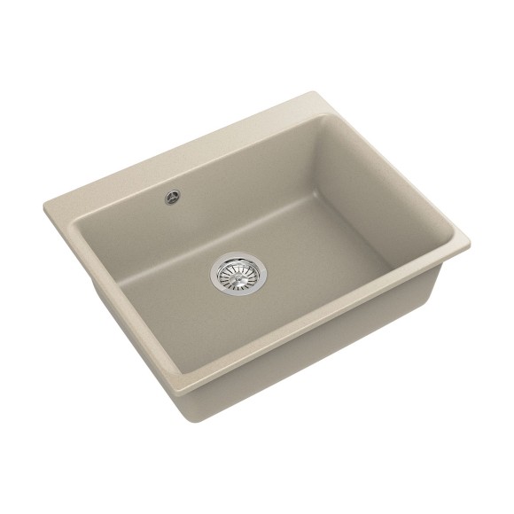 Мойка кухонная RIVELATO Axel 60, 620x510, Х-60 темно-бежевый, кварц