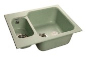 GRANFEST Мойка STANDART 615K  1,5-чаши 612*495мм салатовый арт.GF- GRANFEST Мойка STANDART 615K  1,5-чаши 612*495мм салатовый арт.GF-