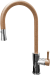 GRANFEST Смеситель для кухни  U-обр. с выдвижной лейкой D-35мм терракот арт.