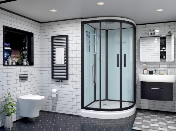 Timo Standart Т-6602 Black R душевая кабина 120*85*220