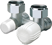 Узел нижнего подключения FAR FV 1481 Н-образный, термостатический, угловой