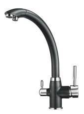 2167, ШВАРЦ (чёрный металлик), СМЕСИТЕЛЬ КУХОННЫЙ