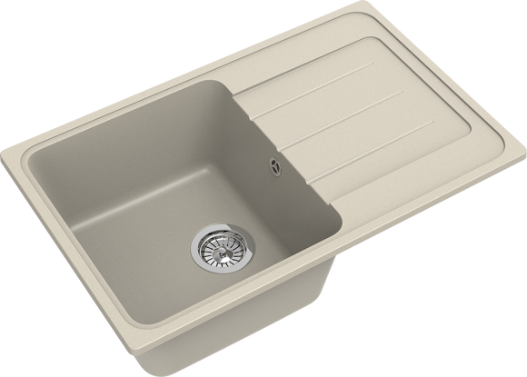 EWIGSTEIN Мойка ELEGANT 50F  1-чаша+крыло 762*480мм бежевый арт.EW-
