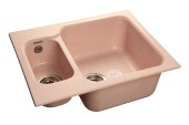 GRANFEST Мойка STANDART 615K  1,5-чаши 612*495мм светло-розовый арт.GF- GRANFEST Мойка STANDART 615K  1,5-чаши 612*495мм светло-розовый арт.GF-