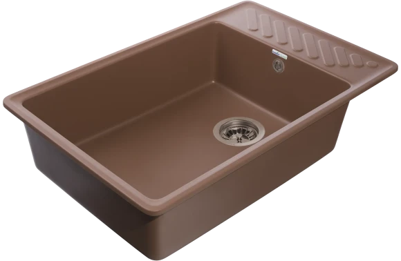GRANFEST  Мойка QUARZ 51  1-чаша+крыло 760*480мм терракот арт.GF-ZL-