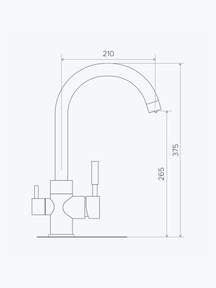 Смеситель кухонный POLYGRAN Элара Дуо (Белый хлопок №36)