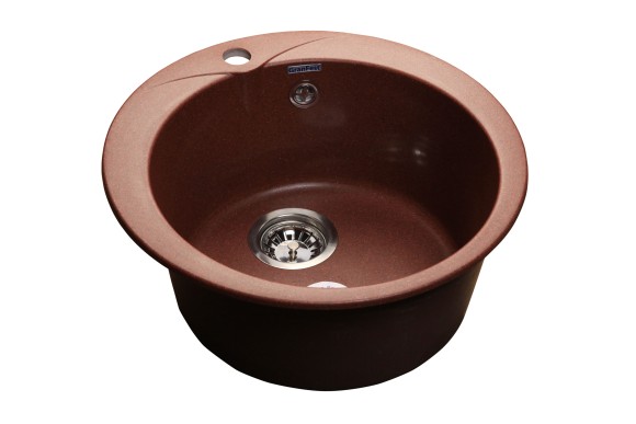 GRANFEST Мойка RONDO 480  1-чаша D-475мм красный марс арт.GF-