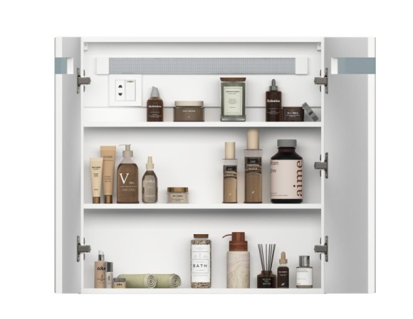 Зеркало-шкаф MELAR 14,5x69,2 с подсветкой универсальная белый